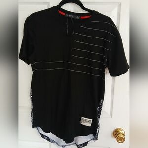 Hudson Black And White American Flag T-Shirt Mens Size Small Streetwear Casual